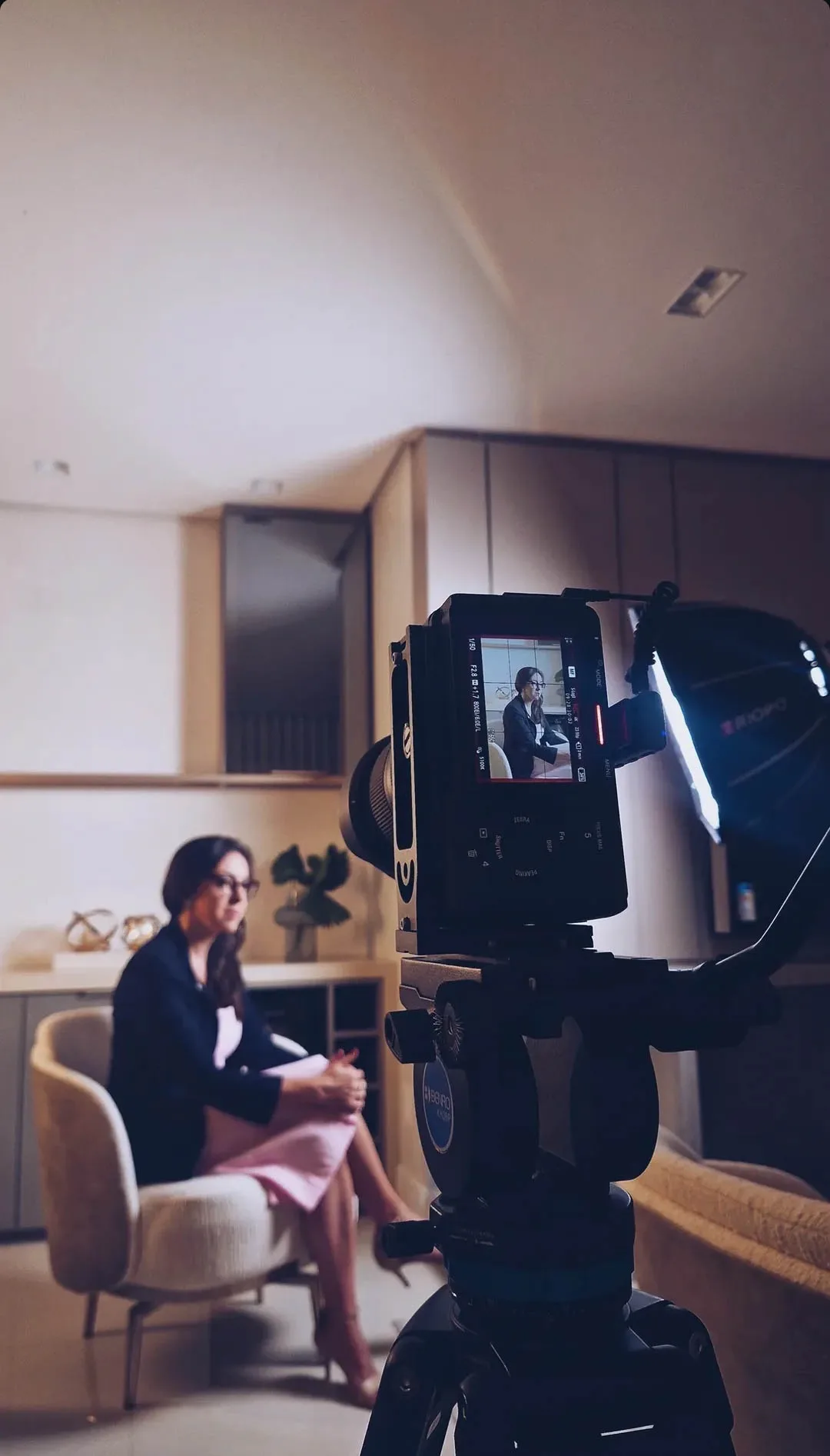 Gravação de entrevista corporativa